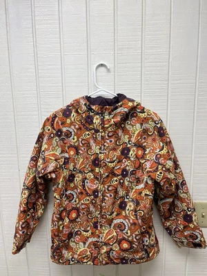 Burton Girls XL Paisley Multicolored Snowboarding Jacket Orange/Yellow/Purple - Image 1 of 4