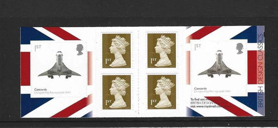 GB 2009 6 x 1ª Clase Diseño Clásicos Concorde Folleto de Sellos pm19 Foto 1 de 1