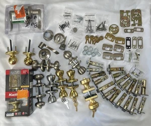 Lot of Kwikset Door Handles Latches Strikes Misc Hardware FOR PARTS/REPAIRS - Picture 1 of 7