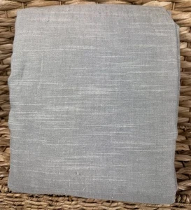 "Cortina Pottery Barn de lino esmerilado BLACKOUT PERSONALIZADA 48""x 142"" azul mineral caja abierta" - Imagen 1 de 3