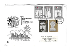 Gran Bretaña 1969 FDC Investiture of H.R.H. Príncipe de Gales @ Castillo de Caernarvon - Imagen 1 de 2