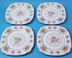 Juego de 4 platos de cena Royal Albert Bone China Petit Point Square 778676 9 5/8" - Imagen 1 de 7