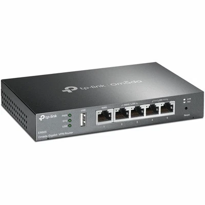 NEW TP-Link ER605 Omada Gigabit Multi-WAN VPN Router TL-R605 5-Port - Image 1 of 2