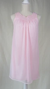 Vintage 50er Jahre rosa Nylon Peignoir Damen Gr. Small Stil 2207 Nachthemd - Bild 1 von 12