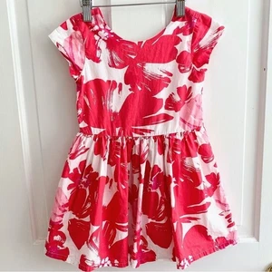 Gymboree Girl's Pink and White Floral Cotton Summer Dress - Picture 1 of 5
