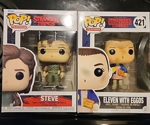 LOTE de 2/Stranger Things Funko Pops Steve y Eleven con huevos. Nuevo en caja. COOL - Imagen 1 de 5