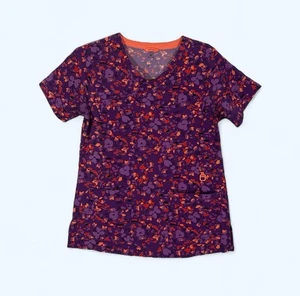 Blusa Médica Carhartt Force Ajuste Moderno Rosa Estampado Floral Cuello en V para Mujer MEDIANA - Imagen 1 de 5