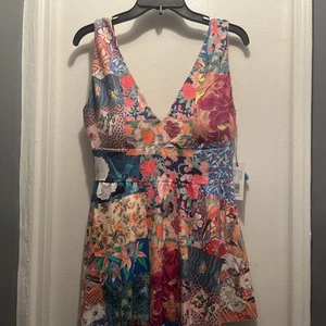 NWTJohnny Was Plus Size Mira Swimsuit Skirted 1 Piece Wrap MSRP:$268 - Picture 1 of 8