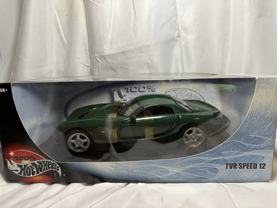 Hotwheels 1:18 TVR Speed 12 - Green - Sealed In Box Diecast Model Car - Image 1 of 2