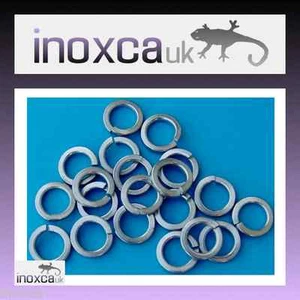 20 M10 SPRING WASHERS STAINLESS STEEL SQ SECTION GRADE A2 304 METRIC SPRUNG 10mm - Picture 1 of 2