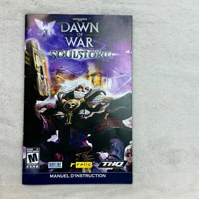 Warhammer 40,000 Dawn of War Soulstorm PC FRENCH Manual only - No Game/Disc - Image 1 of 3