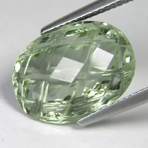 Hermosa piedra preciosa tallada ovalada de amatista verde (prasiolita) natural de 8,68 quilates--VDO - Imagen 1 de 4