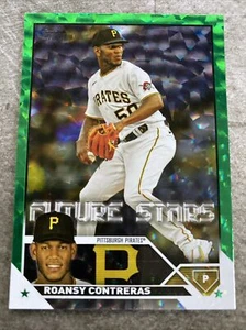 2023 Topps Series 2 Roansy Contreras Green Rainbow #/499 Pittsburgh Pirates - Bild 1 von 2