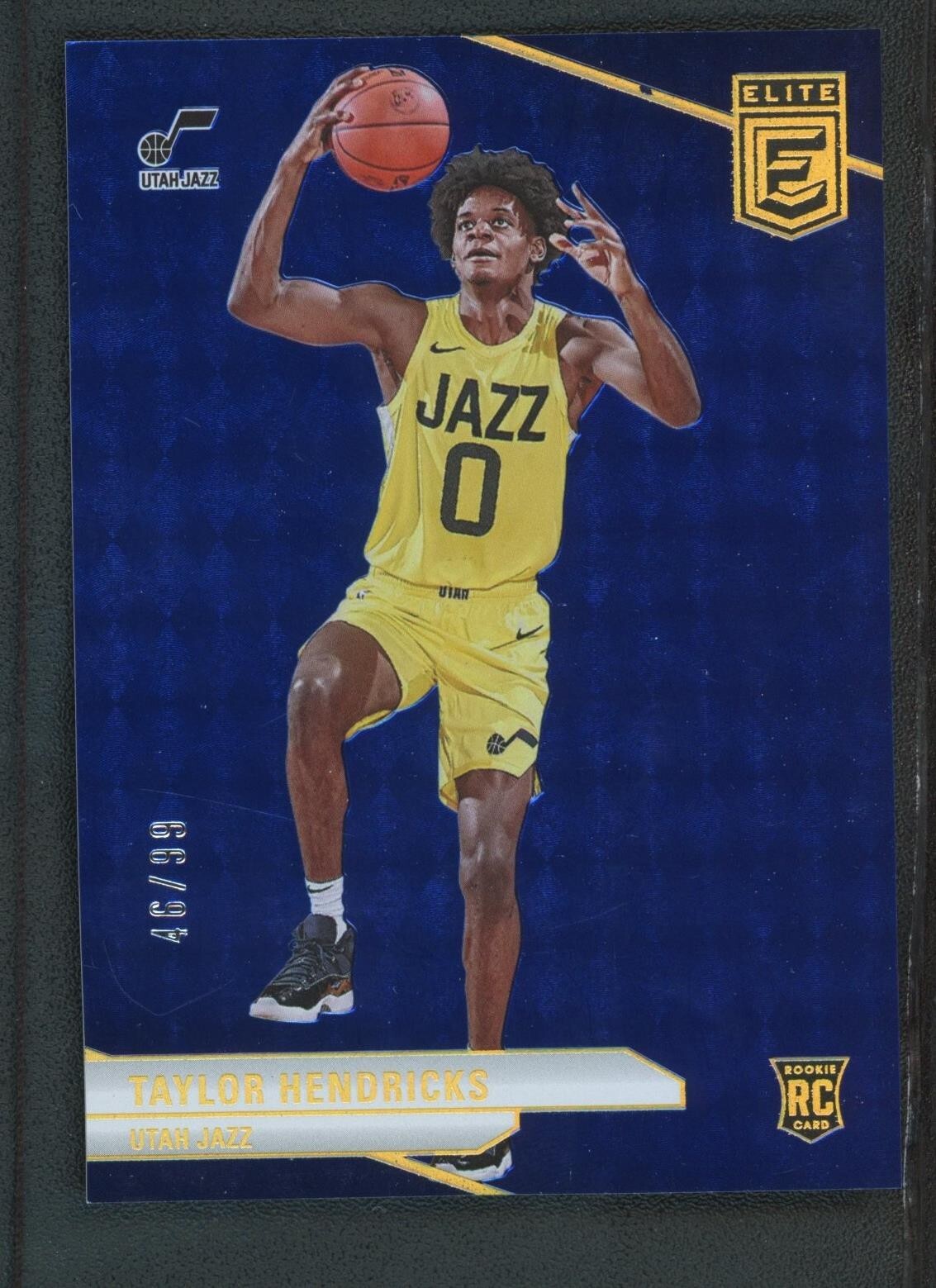 2023-24 TAYLOR HENDRICKS 46/99 PANINI DONRUSS ELITE TMALL BLUE ROOKIE RC #216