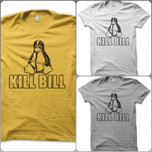 T-Shirt Maglietta Kill Bill Linux Logo Film Tarantino TV Spiritosa Computer Uomo - Foto 1 di 4