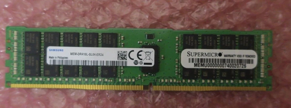 Memoria Supermicro MEM-DR416L-SL04-ER24 PC4-19200 16 GB DDR4-2400 LP ECC REG Foto 1 de 1