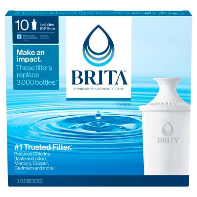 Brita Standard Replacement Water Filters, 10-pack - Image 1 of 3