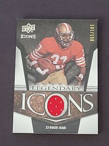 ROGER CRAIG 2008 UD ICONS LEGENDARY ICON JERSEY CARD 101/150 #L114 49ers