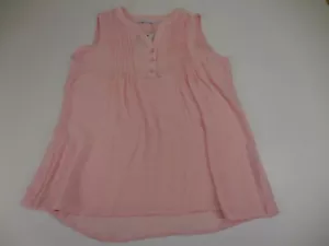 Notations Women's (B1-010) Size Small Pink Button Down Sleeveless Pleated Blouse - Picture 1 of 12