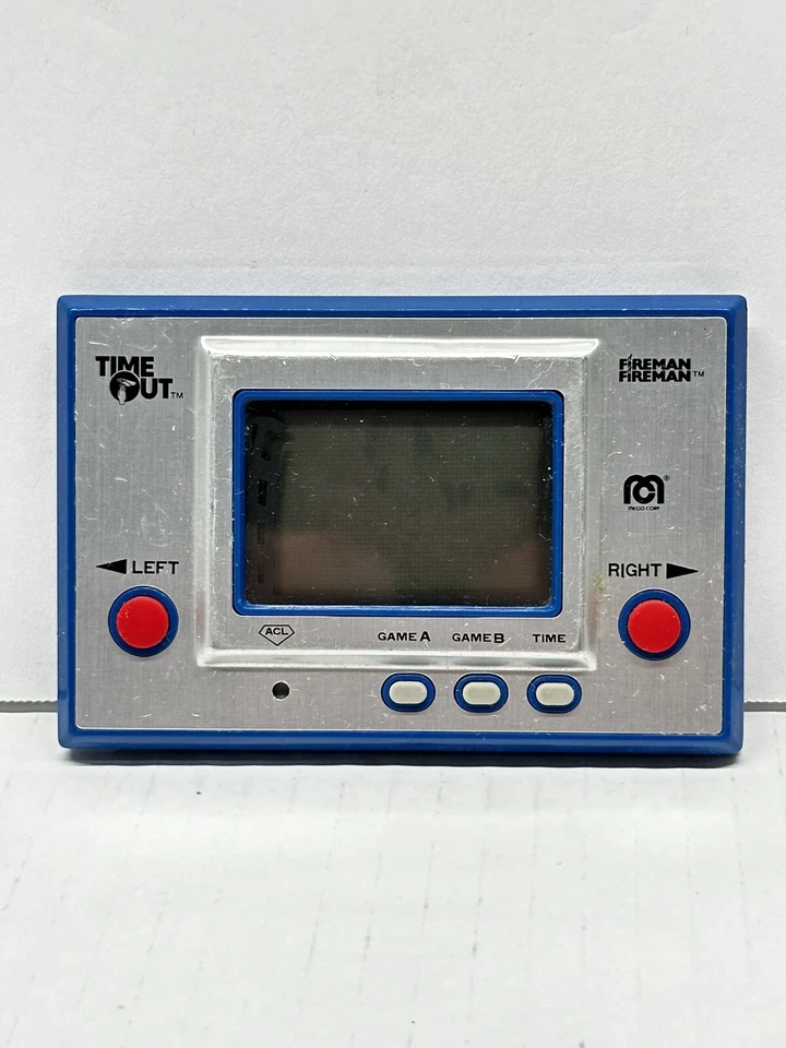 1980 Mego Corp. Nintendo тайм-аут игры и часы - пожарный -RC-04 рабочий - Изображение 1 из 3