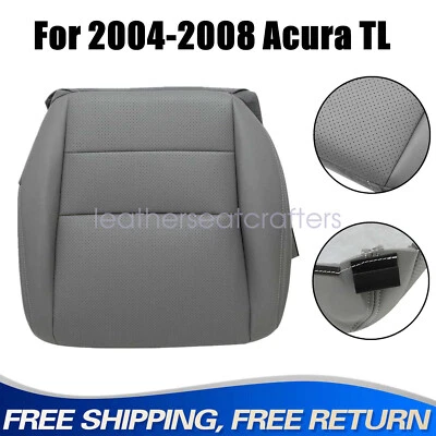 Cubierta de asiento de cuero inferior del conductor gris perfecto para 2004 2005 2006 2007 2008 Acura TL Foto 1 de 4