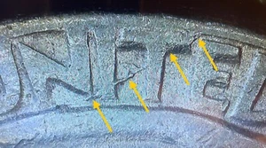 1966 Washington Quarter Error. Nice Die Break Across Top Of Reverse! WQ-021 - Picture 1 of 5
