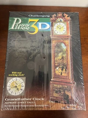 Milton Bradley Puzz3d Grandfather Clock Challenging 3d Puzzle NEW SEALED - Image 1 of 4