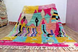 Moroccan Berber Rug 233x208 cm – Handmade Wool Carpet – Colorful Bohemian Tribal - Picture 1 of 13
