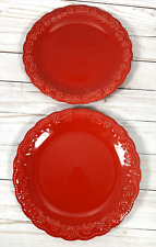 Pioneer Woman Red Toni 8.5" Salad Appetizer Dessert Plate (Set of 2) New