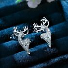 Christmas Stud Earring 2Ct Round Cut Created Diamond Push Back White Gold Plated