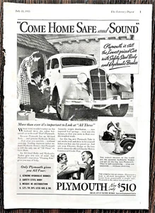 1935 Plymouth print ad, from "The Literary Digest" magazine, July 13, 1935 - Picture 1 of 1