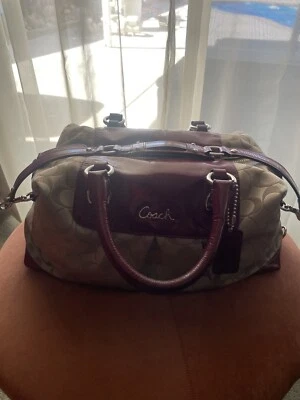 COACH Ashley Signature Sateen Large Satchel Shoulder Bag F15440 - Image 1 of 3