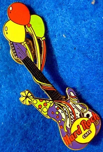 HRC INTERNATIONAL HAPPY BIRTHDAY BALLOONS PURPLE GUITAR SERIE Hard Rock Cafe PIN - Picture 1 of 1