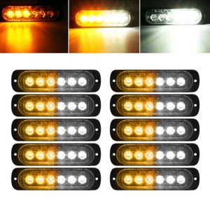 10X6-LED Car Emergency Strobe Light Warning Flashing Lamp for Truck 12/24V - Foto 1 di 13