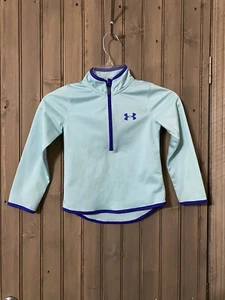 Under Armor Girls Size 5 Pastel Green 1/4 Zip Pullover - Picture 1 of 9