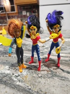 Set Of 3 DC Super Hero Girls McDonald's Superhero 5" Figures 2016 Super Girls - Picture 1 of 11