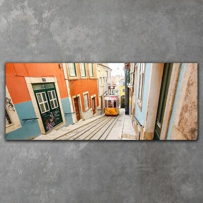 Leinwandbild Wandbild Canvas XXL Wohnzimmer Seilbahn in Lissabon 125x50 - Bild 1 von 4