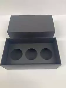 9cl Votive Candle Gift Box - BLACK/BLACK with BLACK Sleeve (pack of 10) - Picture 1 of 2