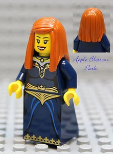 NUEVO Lego Azul Oscuro MINIFIGURA FEMENINA - Vestido Princesa Niña Castillo Pirata Reinos - Imagen 1 de 1