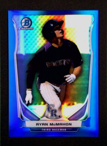 2014 Bowman Chrome Draft Picks #CTP-60 Ryan McMahon Blue Refractor RC SP #/399 