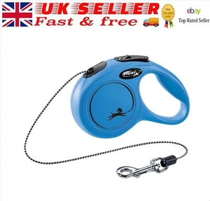 Cable Flexi Clásico Perro Cachorro Retráctil Extensible Plomo AZUL Pequeño 12 kg máx. - Imagen 1 de 7