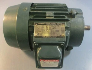 Toshiba B0016FLF2AYH Prem Efficiency 3 Phase Induction Motor 1HP 7/8" Shaft Dia - Picture 1 of 10