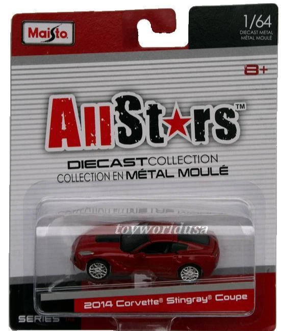 2014 Maisto All Stars 2014 Chevy Corvette Stingray Coupe red series 14 - Image 1 of 1