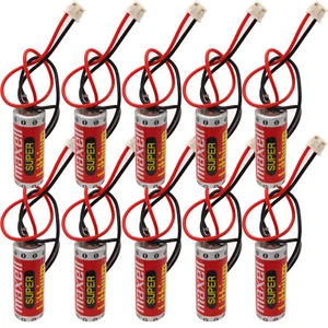 10Pcs 3.6V ER10/28 ER10280 Battery Mitsubishi FX2NC-32BL Battery w/ Plug - Picture 1 of 6