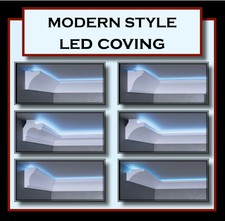 CAMPIONE (20cm) - XPS Polistirolo LED Luce Battiscopa Cornicione Modanatura Felpa