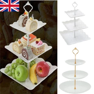 3 Layer Dessert Cake Stand Plate Afternoon Tea Party Wedding Tableware Plate - Picture 1 of 19