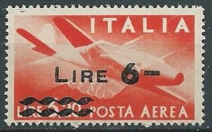 1947 ITALIA POSTA AEREA SOPRASTAMPATO 6 LIRE MNH ** - JU042-10 - Imagen 1 de 1