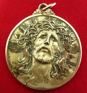 Vintage Creed Sterling JESUS CROWN THORNS Medal MARY GUADALUPE Pendant SEE BELOW - Picture 1 of 13