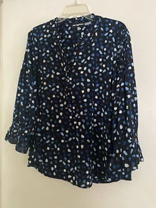 Karl Lagerfeld Junior Bluse schwarz mit Punkten XL - Bild 1 von 8