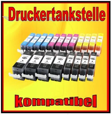 20 x Cartridges for Canon Pixma IP3600 IP4600 IP4700 MP540 Ers PGI-520 CLI-521 - Image 1 of 2